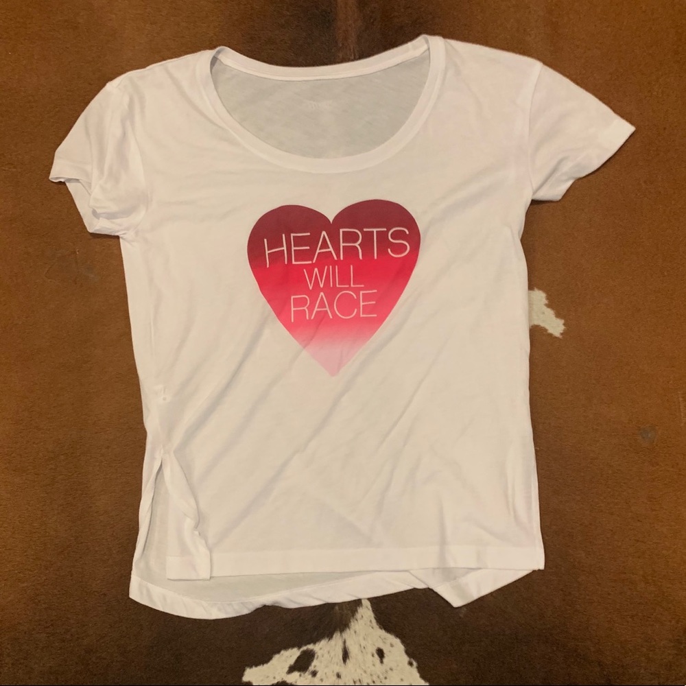 Peloton With brand Hearts Will Race Sz Small NWOT